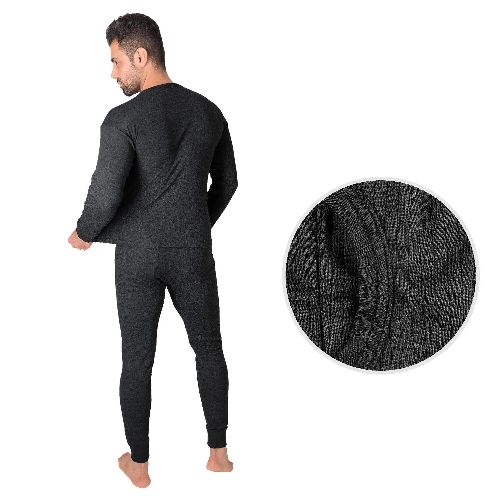Herren Skiunterwäsche Set mit Innenfleece: Langarmshirt und lange Unterhose 2/5