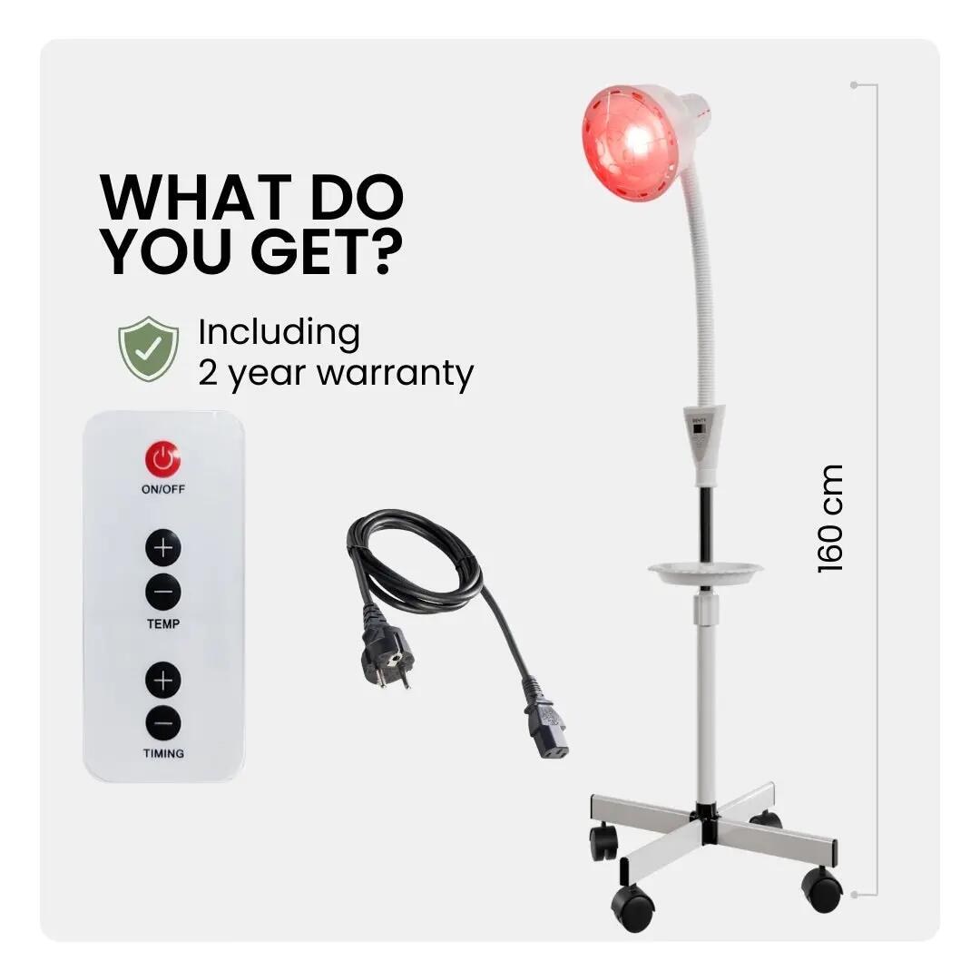 Infrarot-Wärmelampe 275 W verstellbarer Kopf mit Timer 4/4