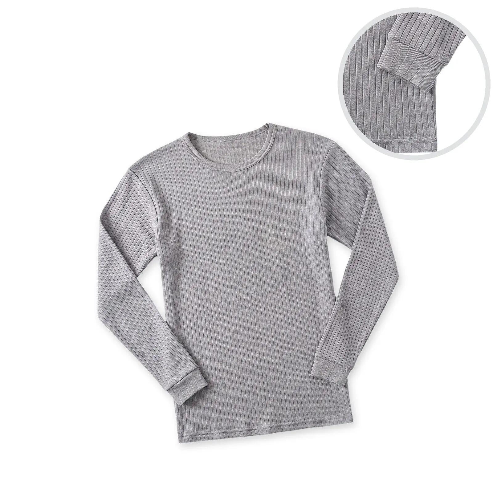 Herren Ski Unterhemd Langarm Unterziehshirt innen angeraut Baumwollmix 2er Pack 4/6