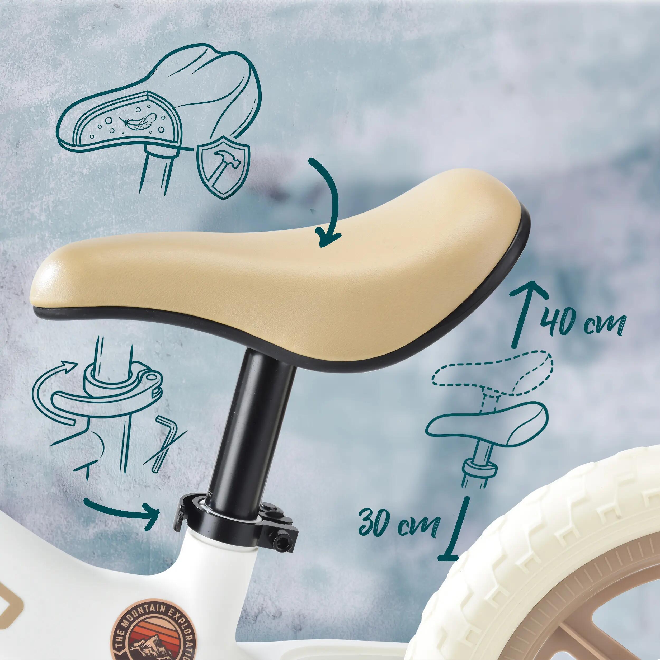 Bici senza pedali Bambini 2 anni 12 pollici Trailbuddy Bianco 5/7