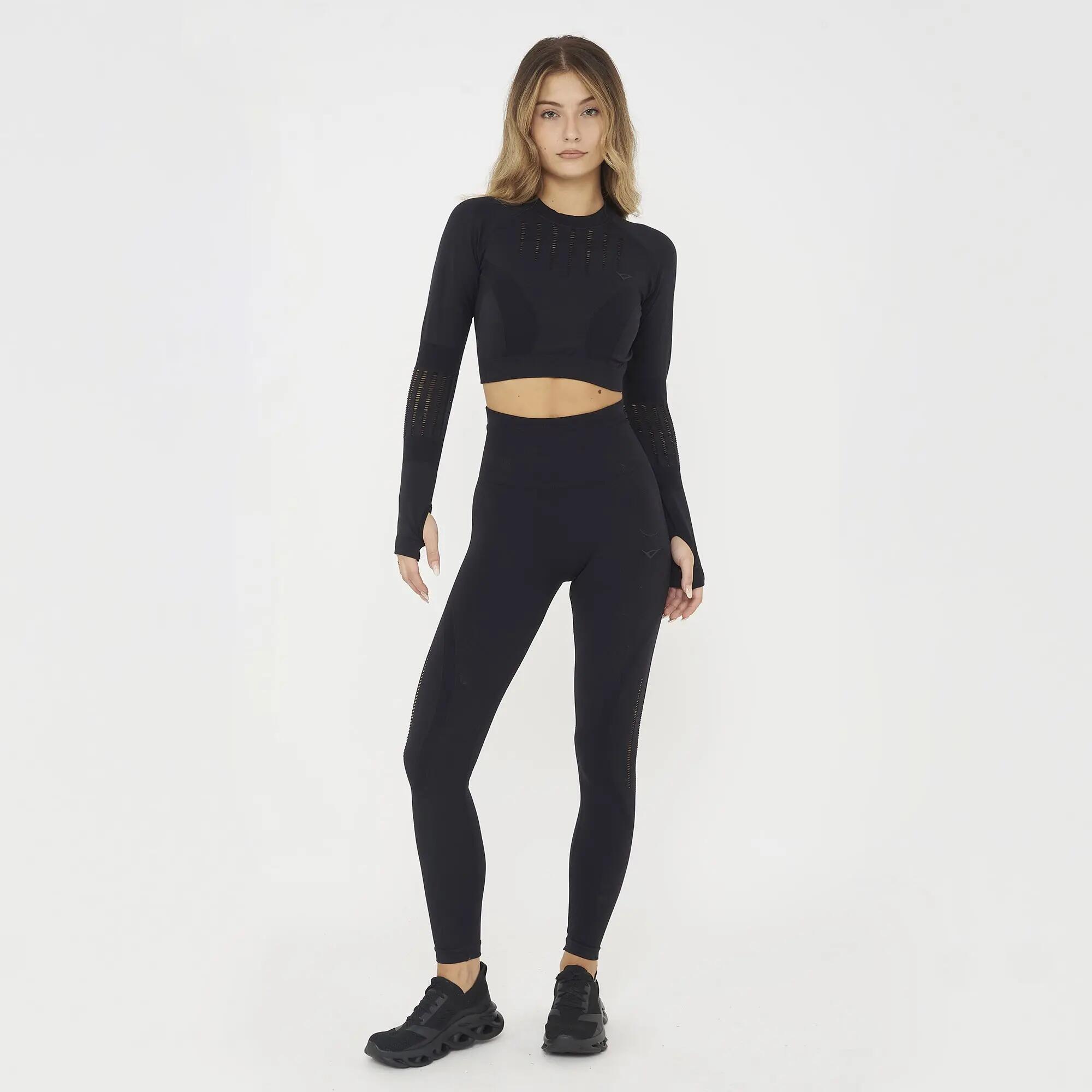 Leggings fitness para mujer Leslie negro 3/7
