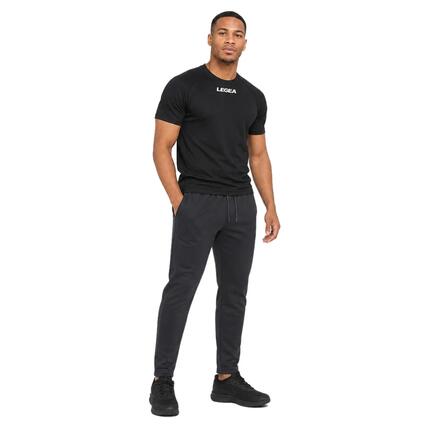 Męskie spodnie do biegania slim fit z zamkiem przy kostce ciemnoszare