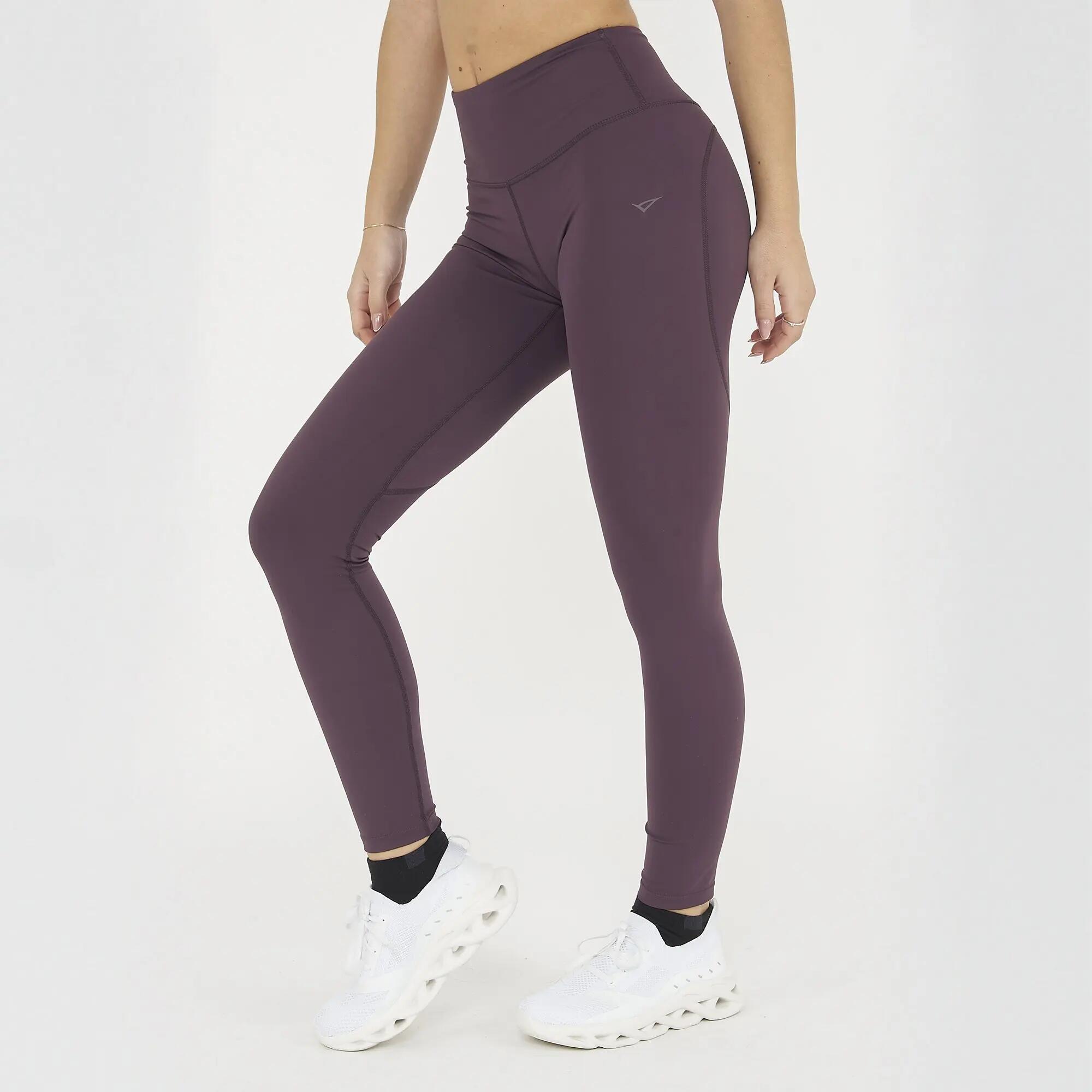 Damskie Legginsy Treningowe Efekt Push-Up Bordowe CERBERO 4/7