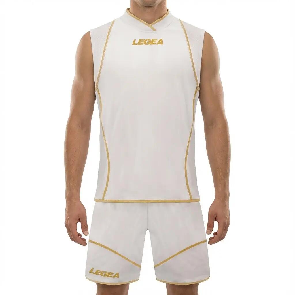 Bărbați Fotbal Kit antrenament alb-aur