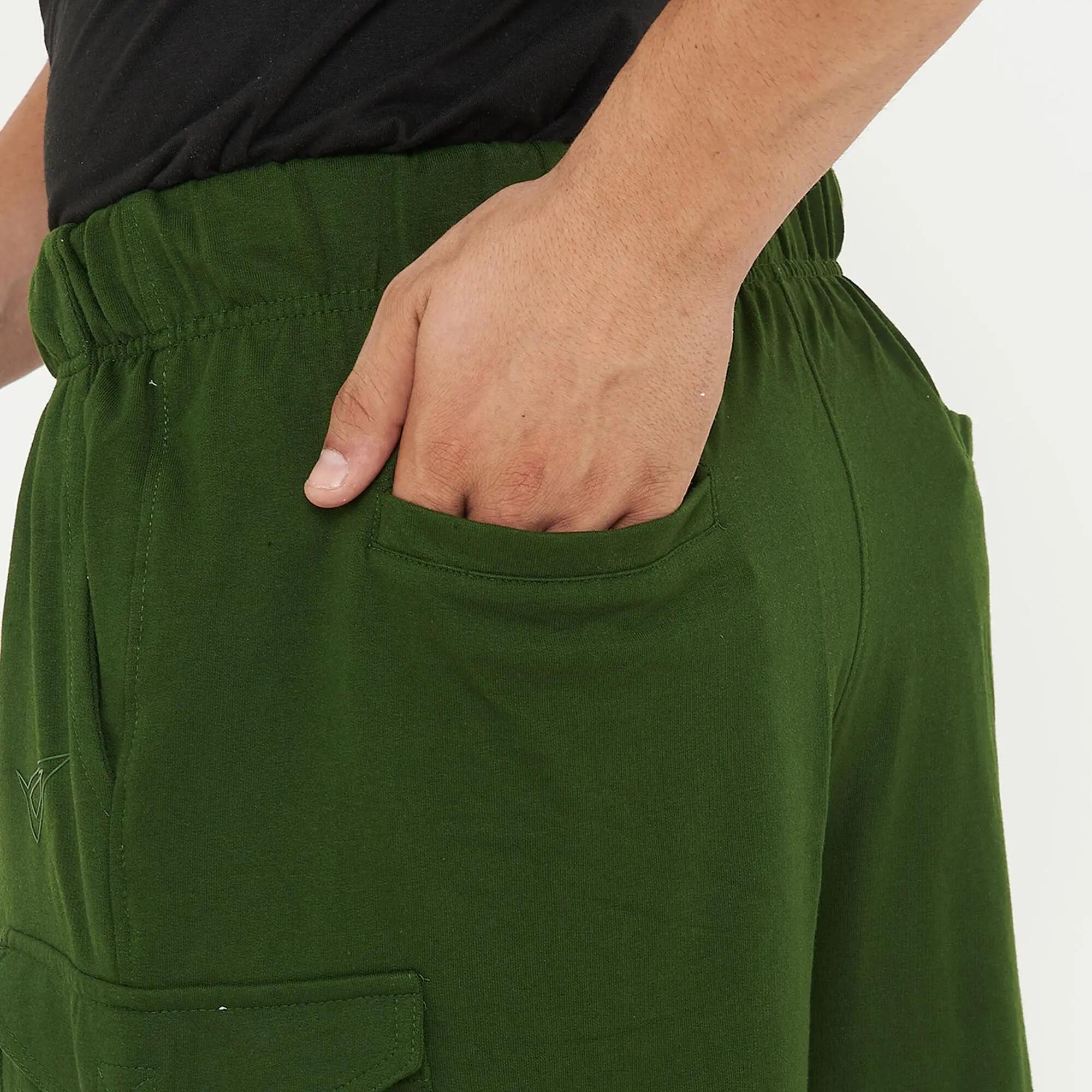 Pantaloncini sportivi in cotone F9 CARGO verde scuro 6/6