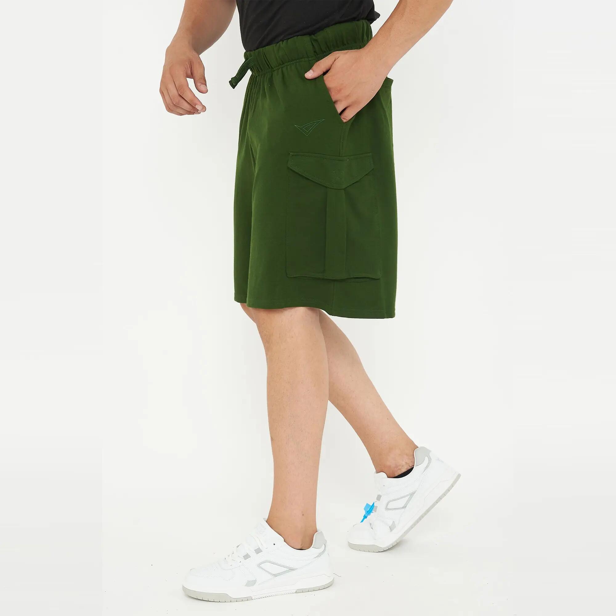Pantaloncini sportivi in cotone F9 CARGO verde scuro 3/6