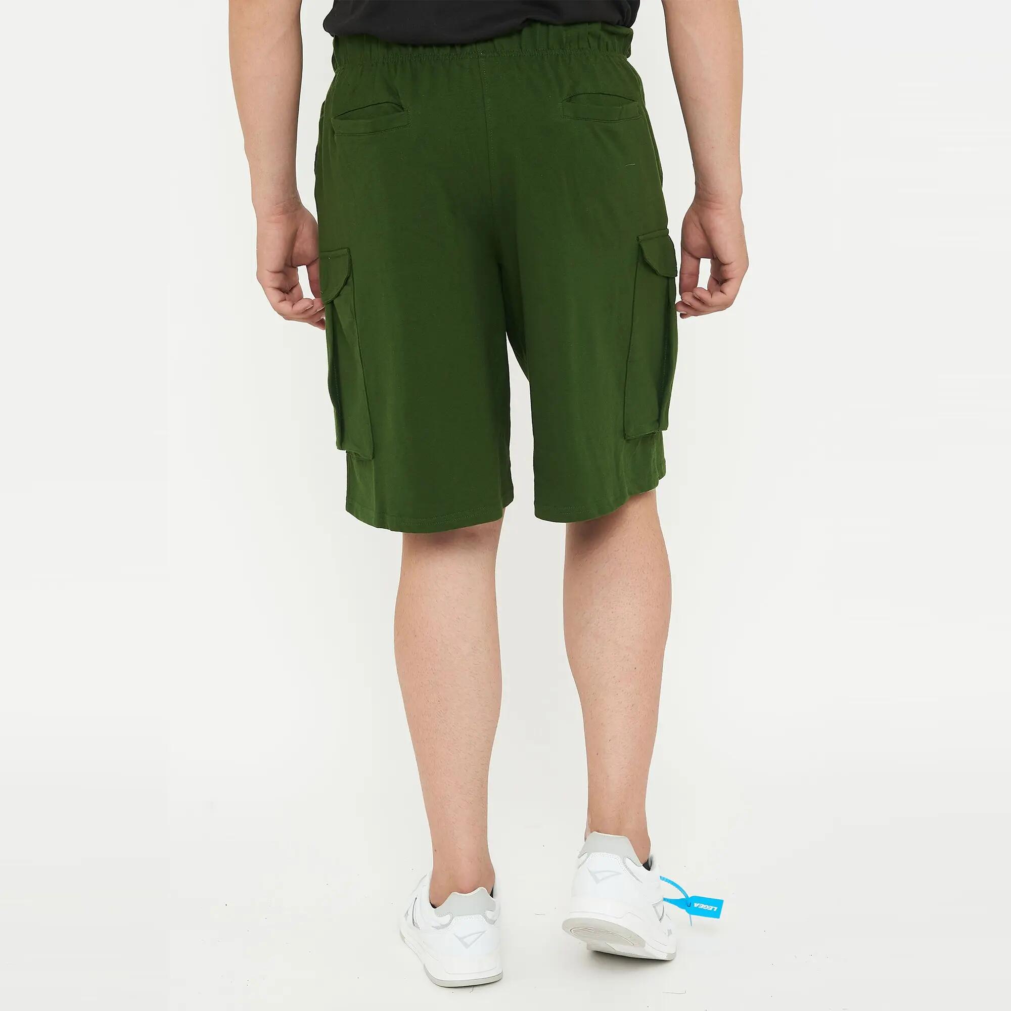 Pantaloncini sportivi in cotone F9 CARGO verde scuro 2/6