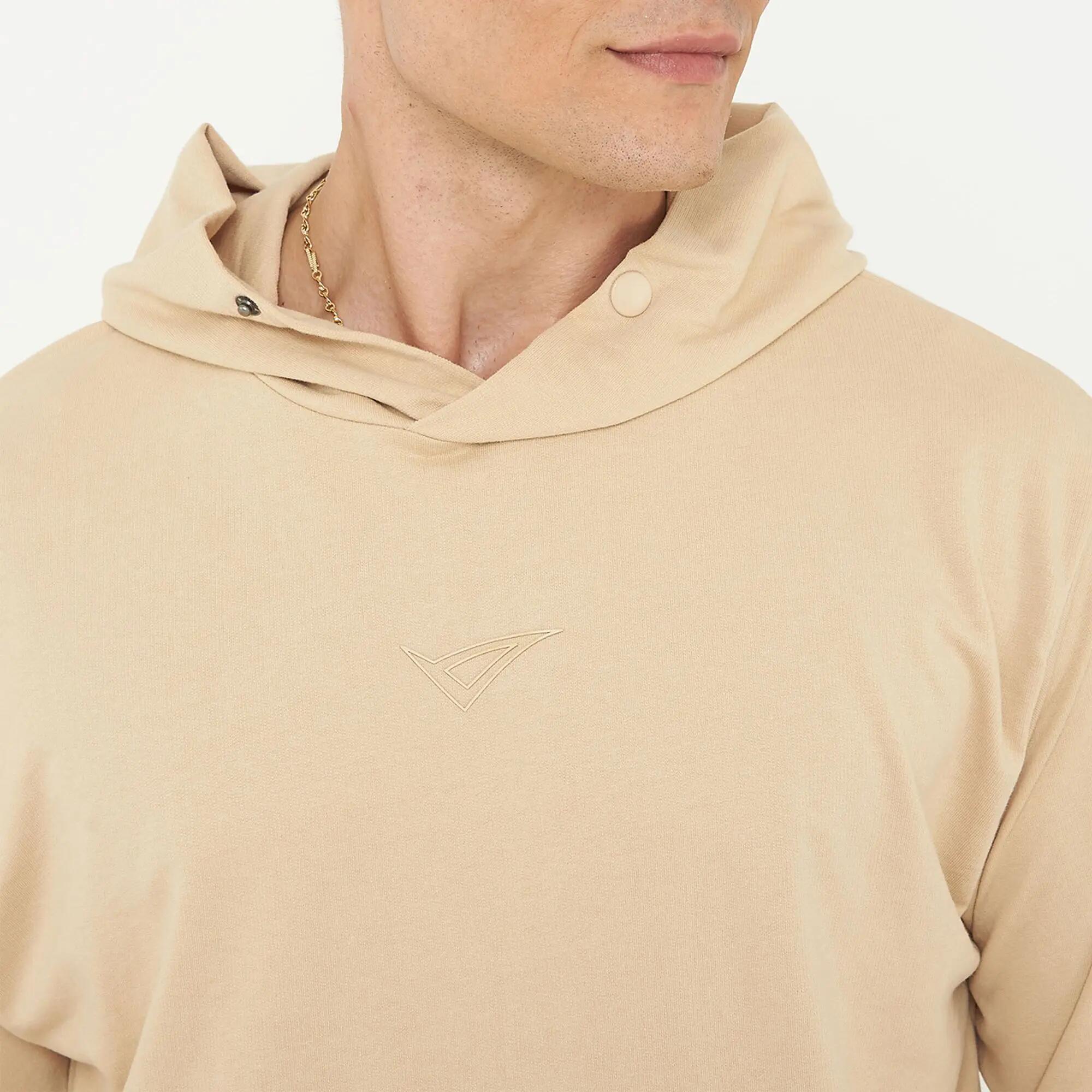 Sweatshirt sportlich unisex mit Kapuze F BOXY beige 4/7