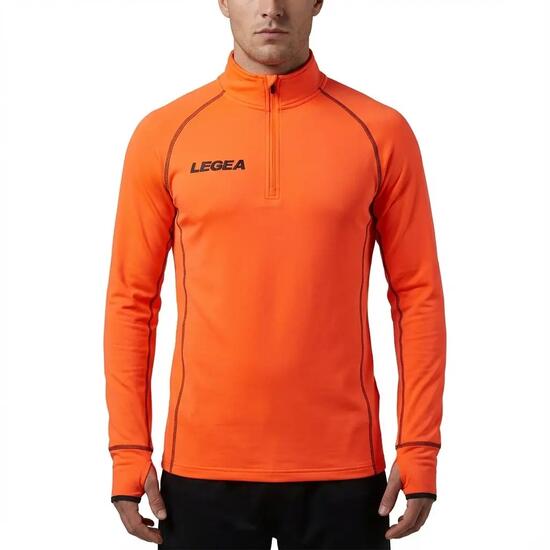 Pull de course ACT-PULLOVER GROOV homme orange fluo