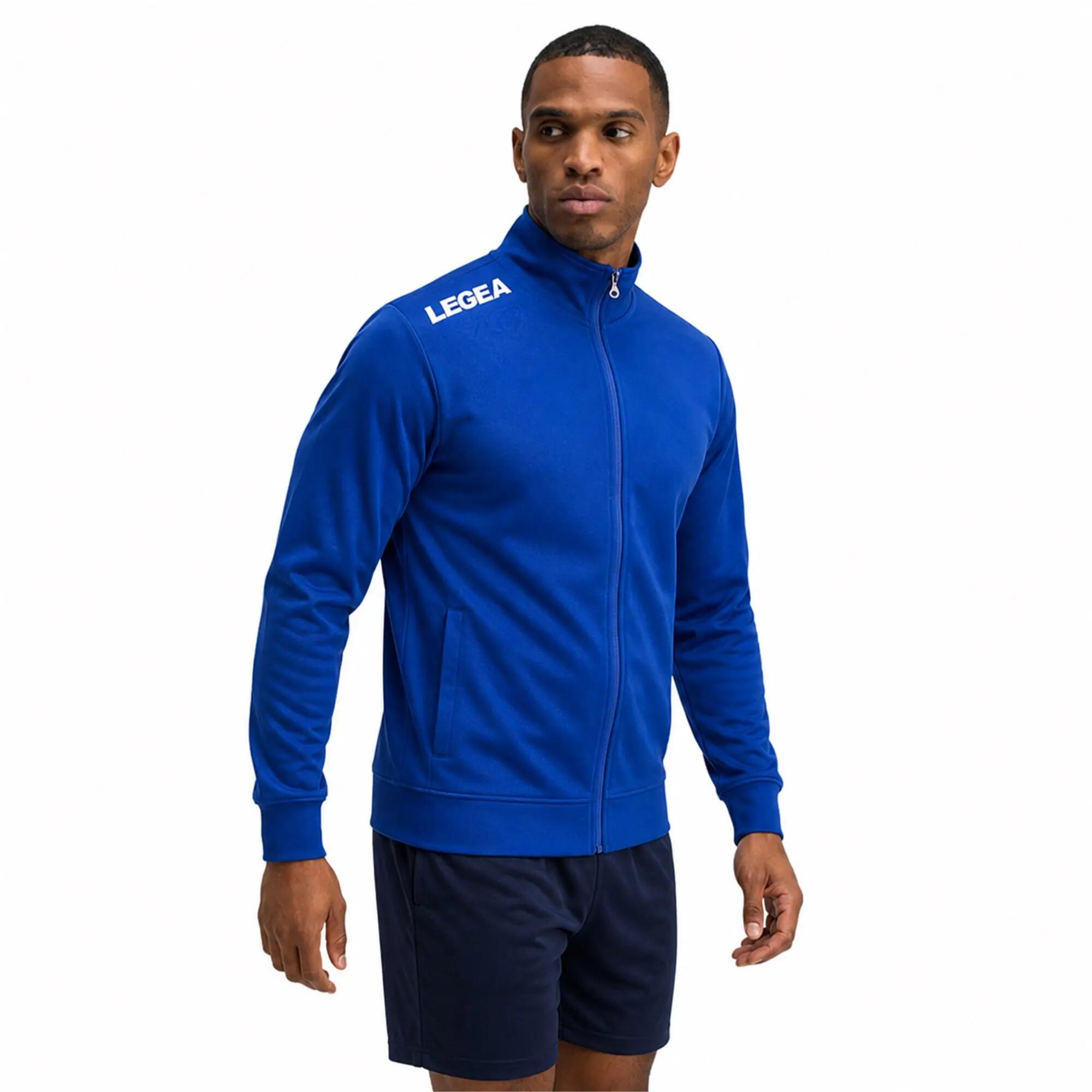 Herren Training Sweatshirt mit Kapuze Blau 3/3