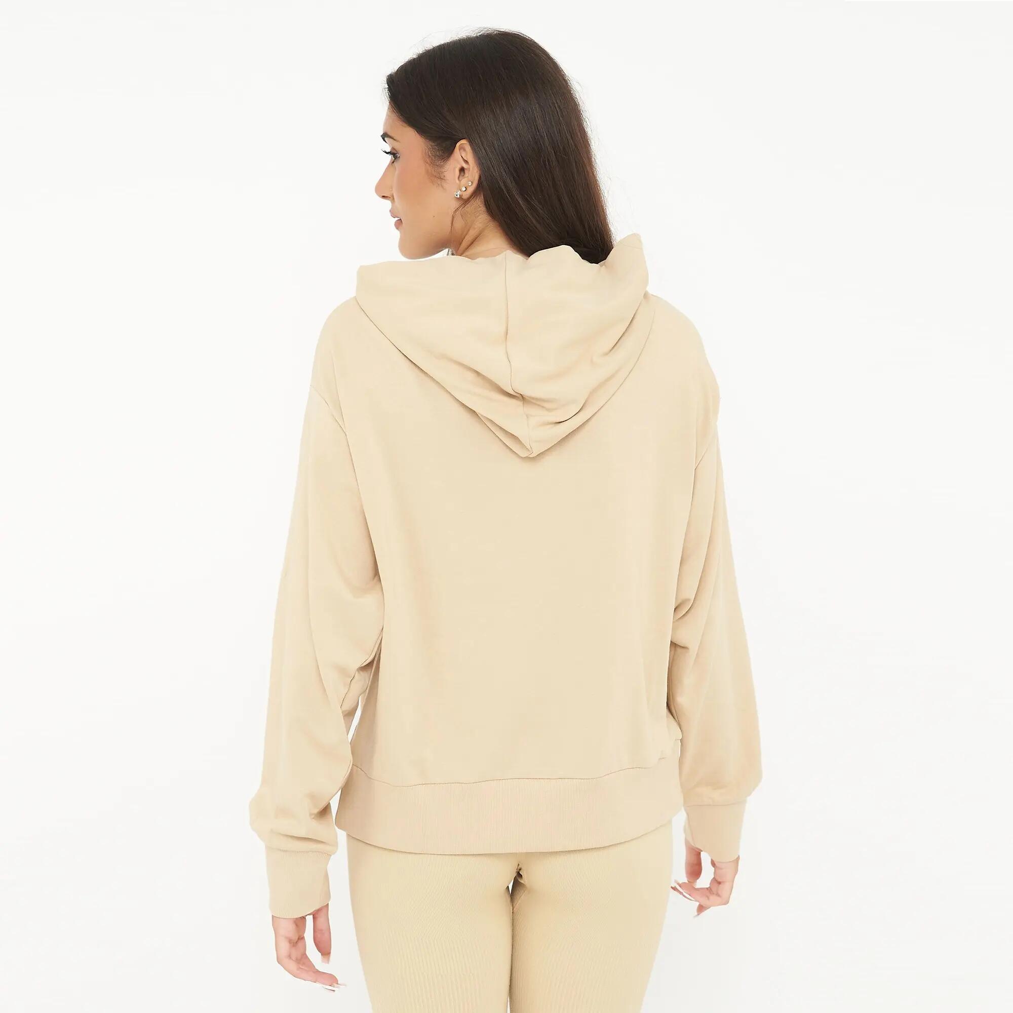 Sweatshirt sportlich unisex mit Kapuze F BOXY beige 2/7