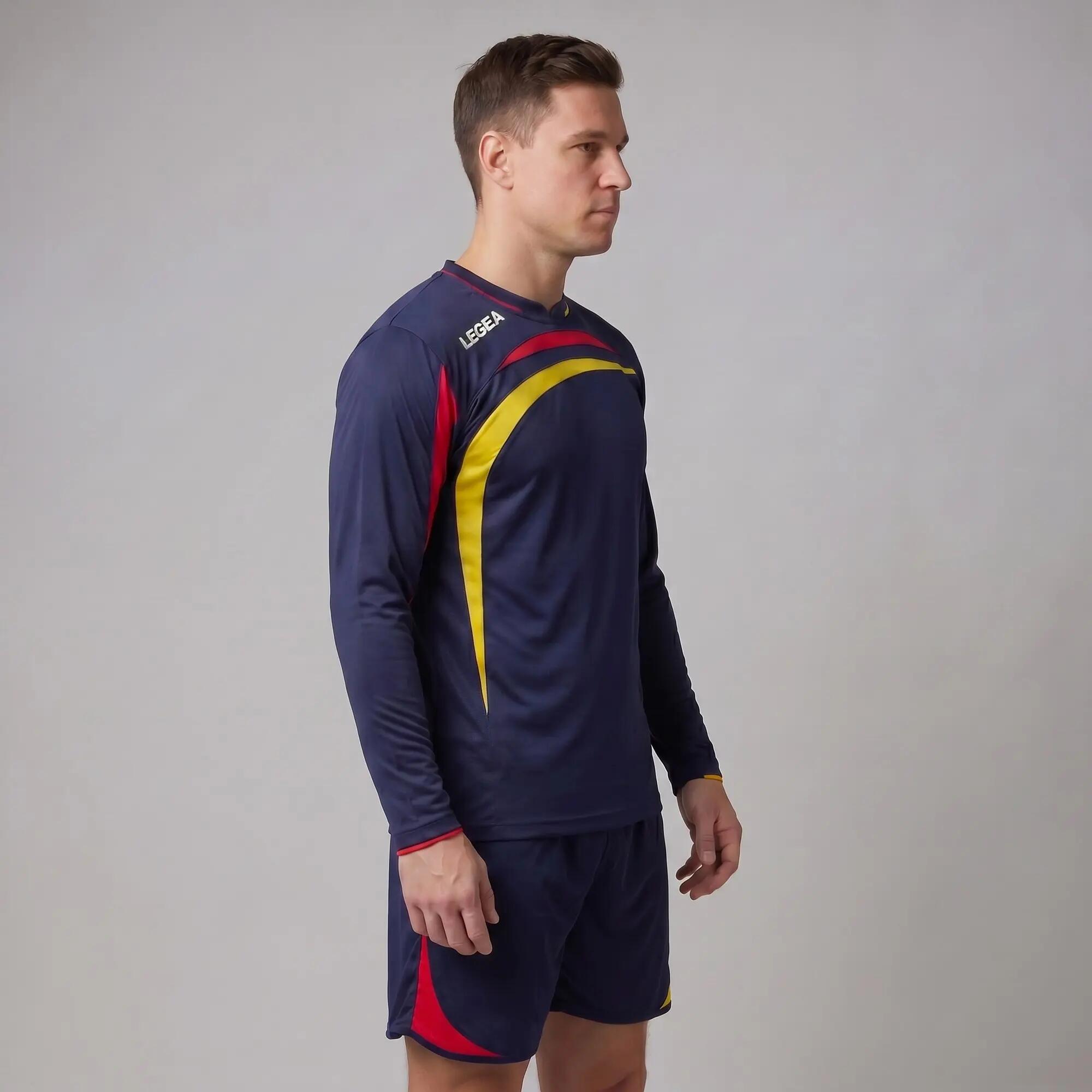 Men's Football Training Kit Blue-Yellow 3/3