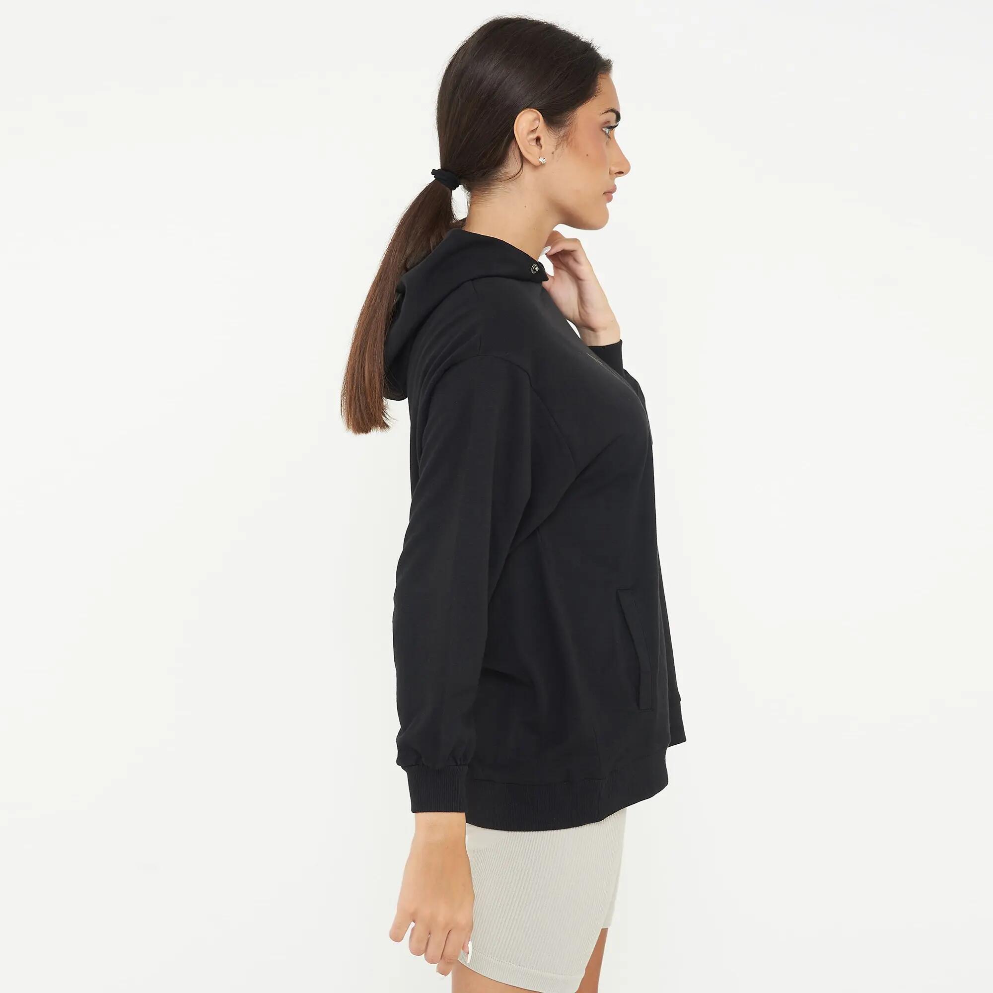 Unisex kapucnis pulóver F LOOSY fekete 3/7