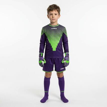 Zestaw Bramkarski Piłka Nożna Allianz 100% Poliester Fioletowo-Zielony Fluo