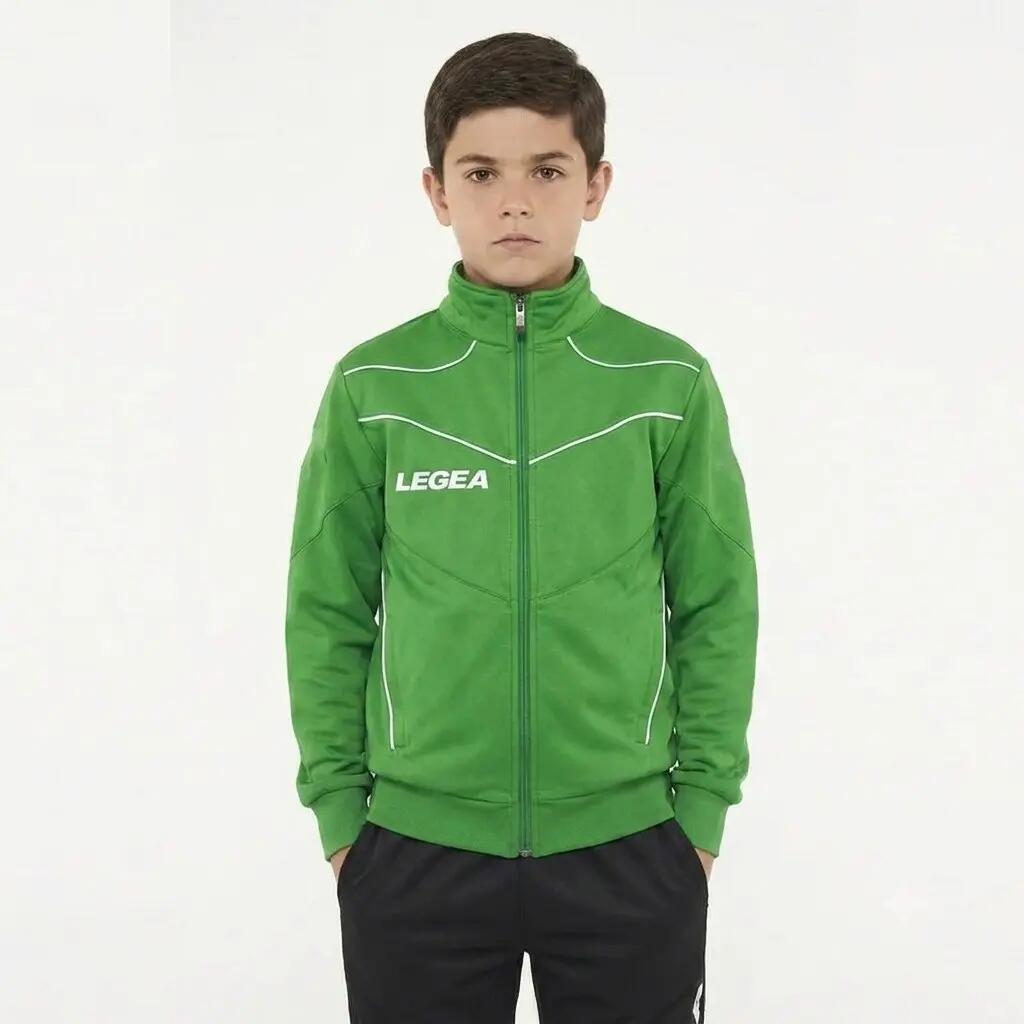 Junior Running Giacca Texas Traspirant Verde-Bianco