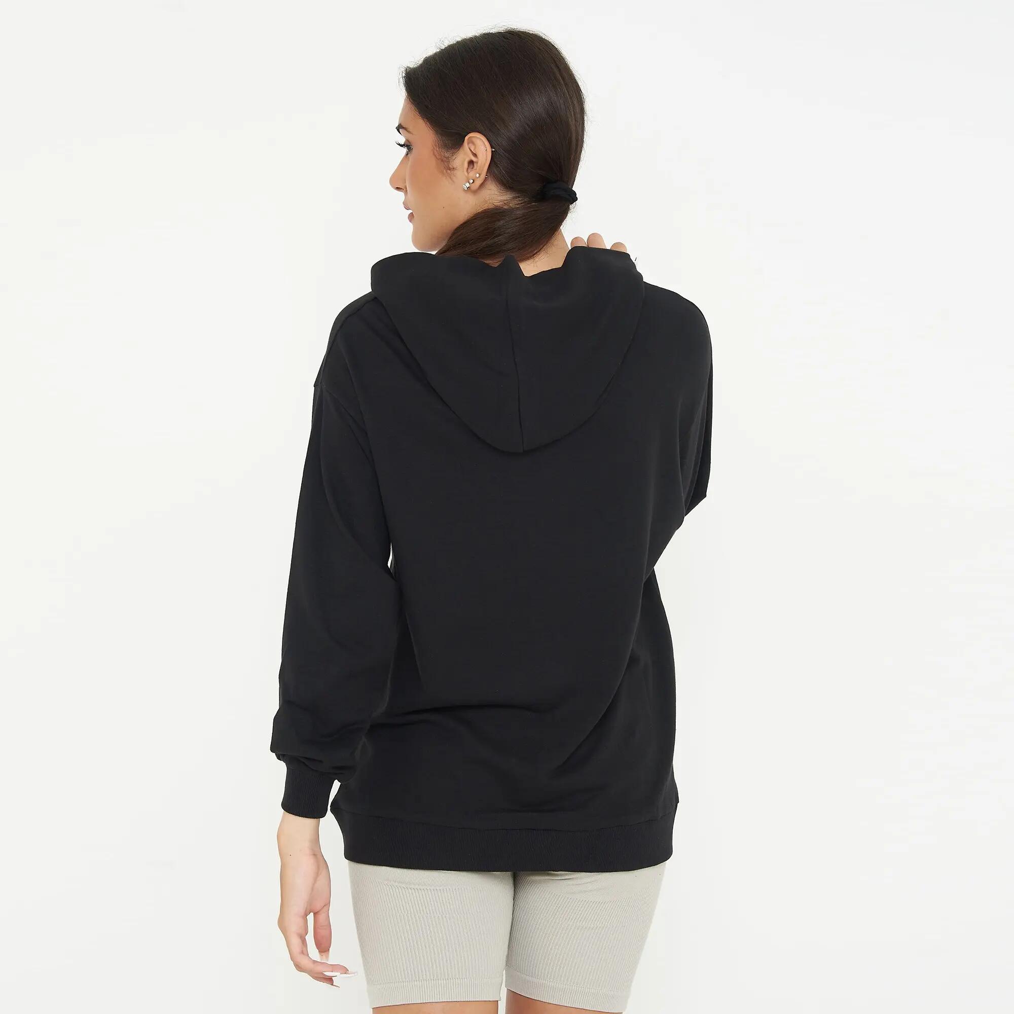 Unisex kapucnis pulóver F LOOSY fekete 2/7