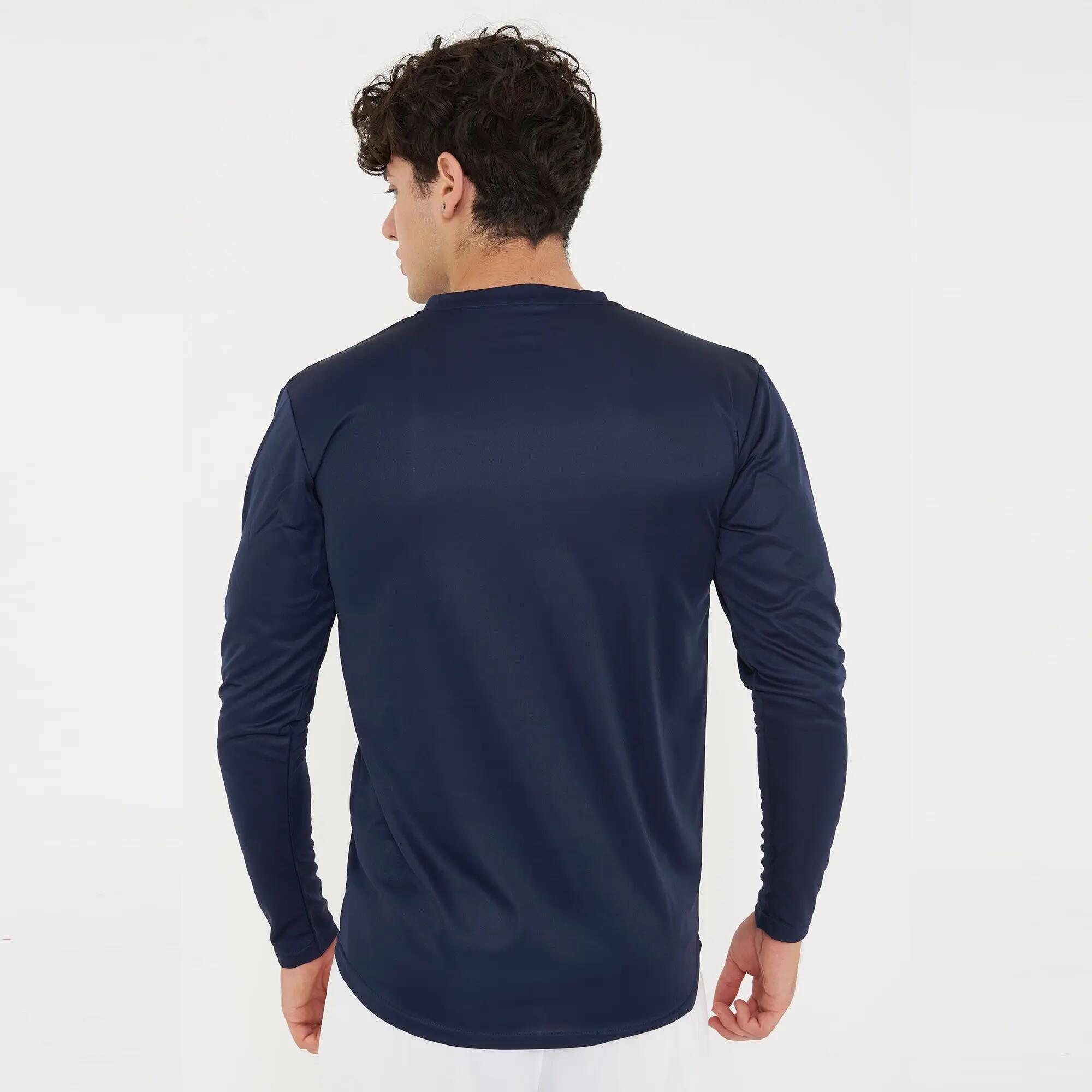 Men's Long Sleeve Running and Training Shirt Vienna ML Blue-White Junior 2/8