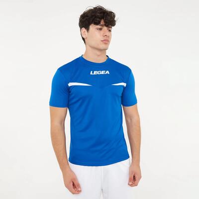 Heren hardloopshirt pristina mc ademend rood-wit