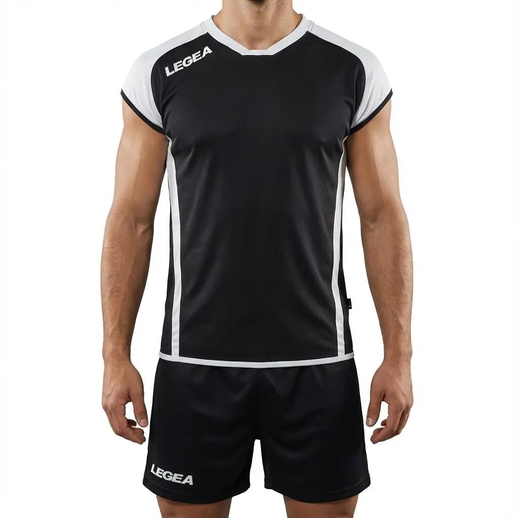 Men's Football Training Kit PECHINO Black-White 3/8