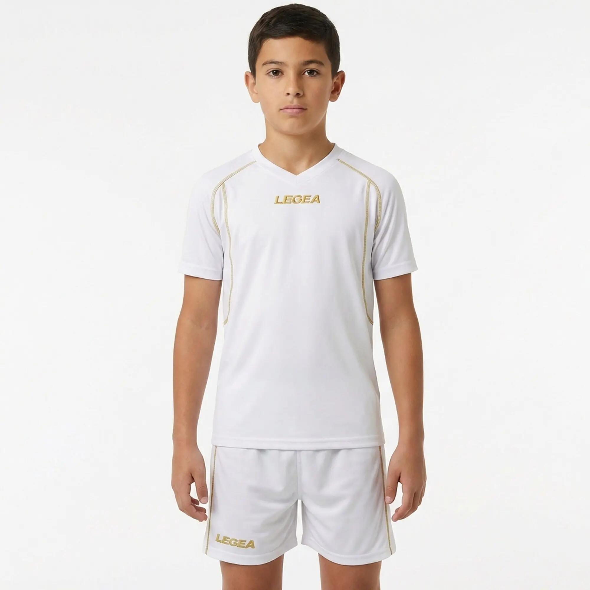 Kit de voleibol Storm para jogos e treinos branco-dourado 3/3