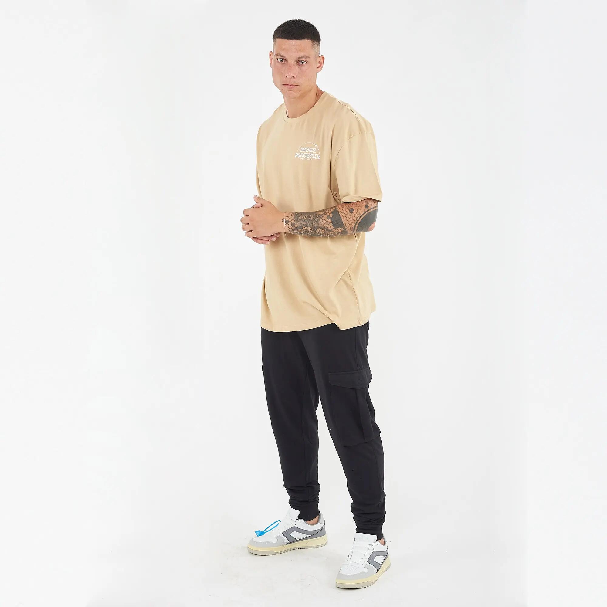 Men's Cotton T-Shirt Modern Style PEACEFUL 3/6
