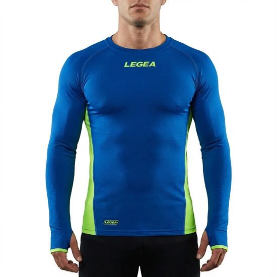 Homme Running Manchons ACT-SLEEVES ANTIC Bleu Clair-Vert Fluo