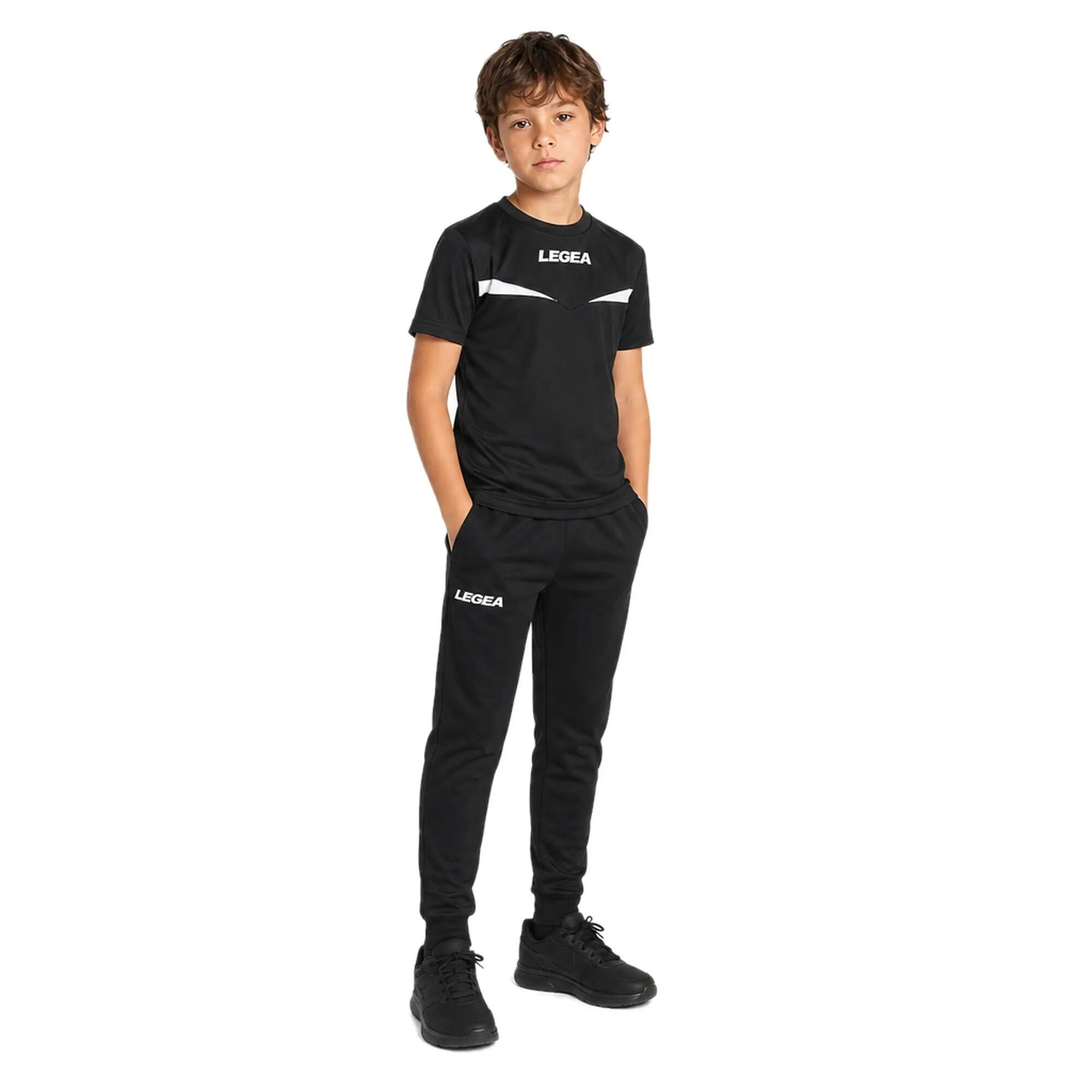 Camiseta de running Pristina MC transpirable negro-blanco Junior 4/9