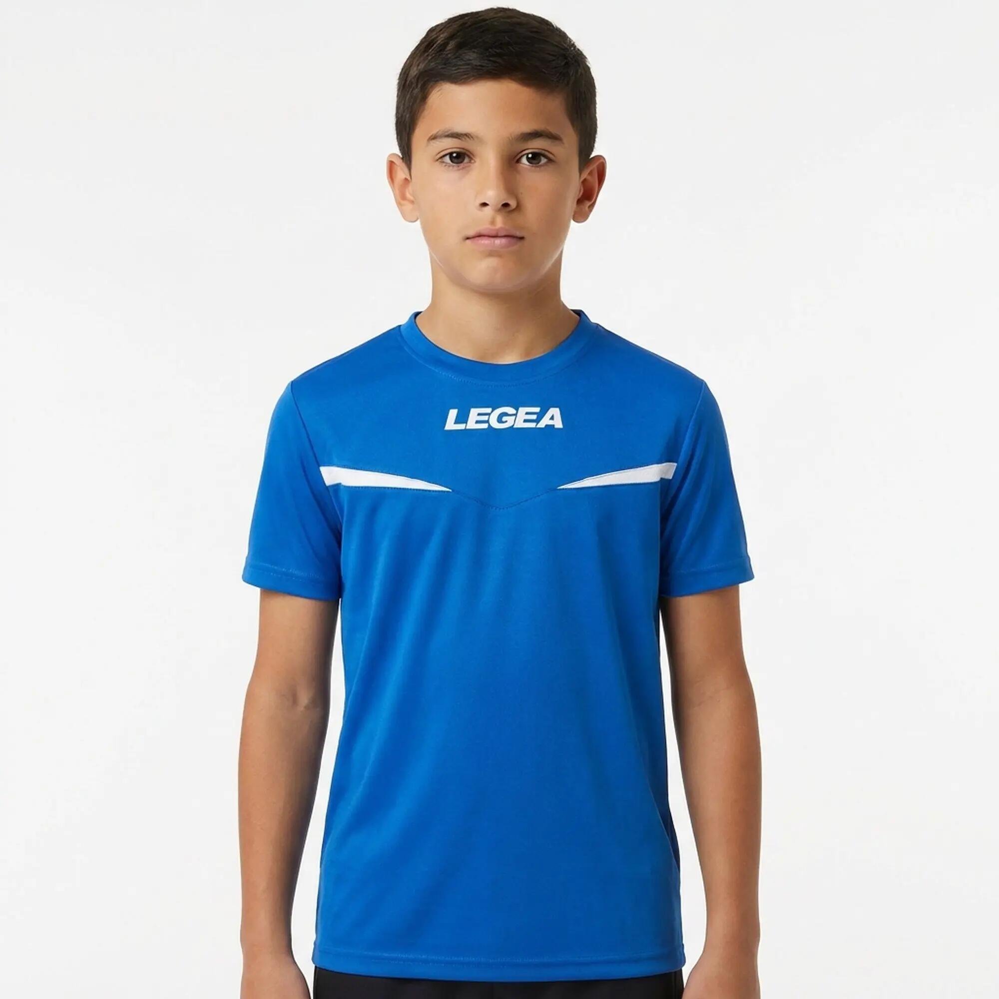 Ademende Pristina MC hardloopshirt blauw-wit Junior 3/10