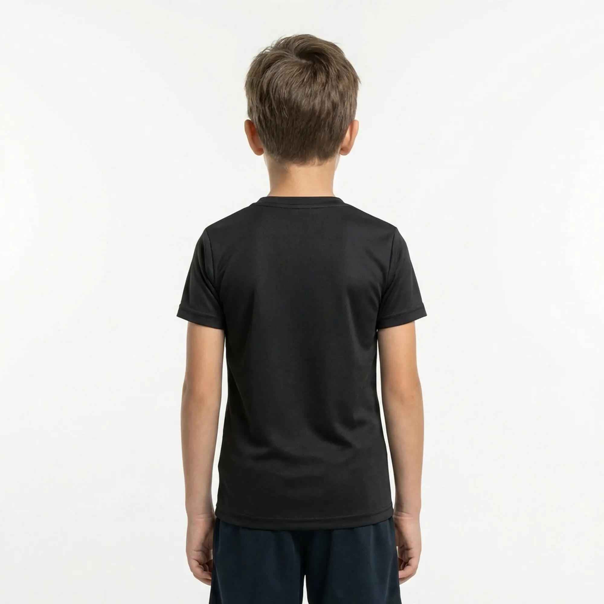 Camiseta de running Pristina MC transpirable negro-blanco Junior 2/9