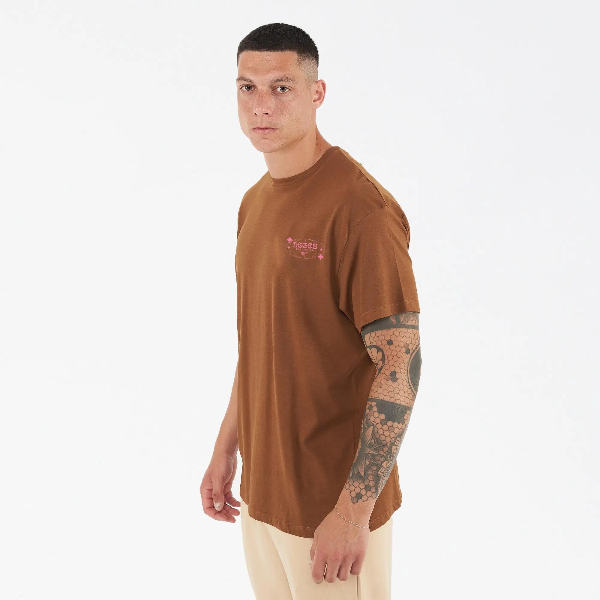 T-shirt in cotone BIGGER marrone 2/6