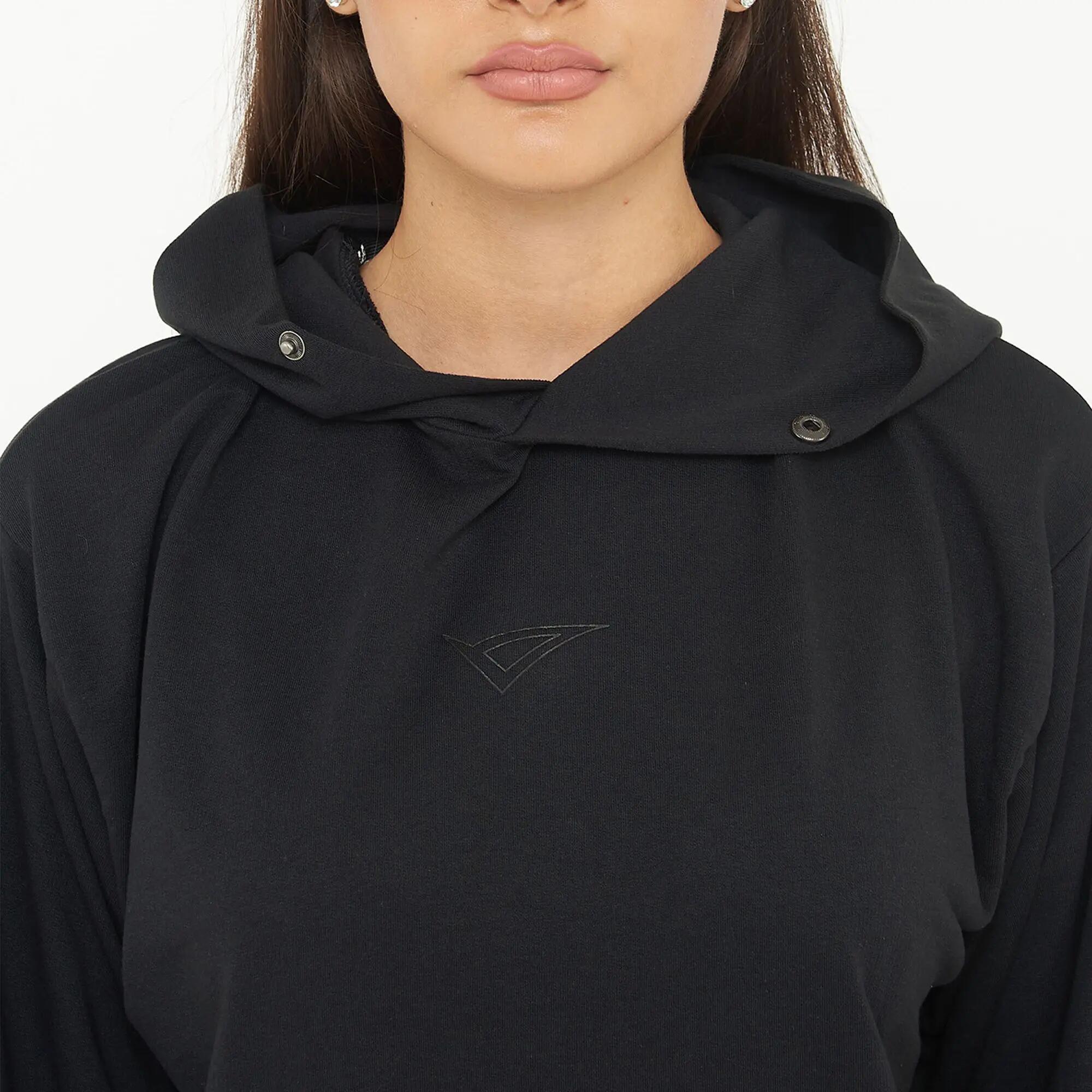 Unisex kapucnis pulóver F BOXY fekete 4/7