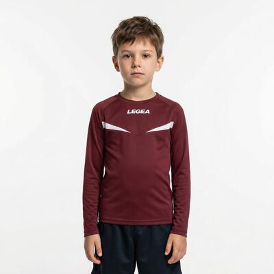 Heren hardloop t-shirt met lange mouwen groen-wit