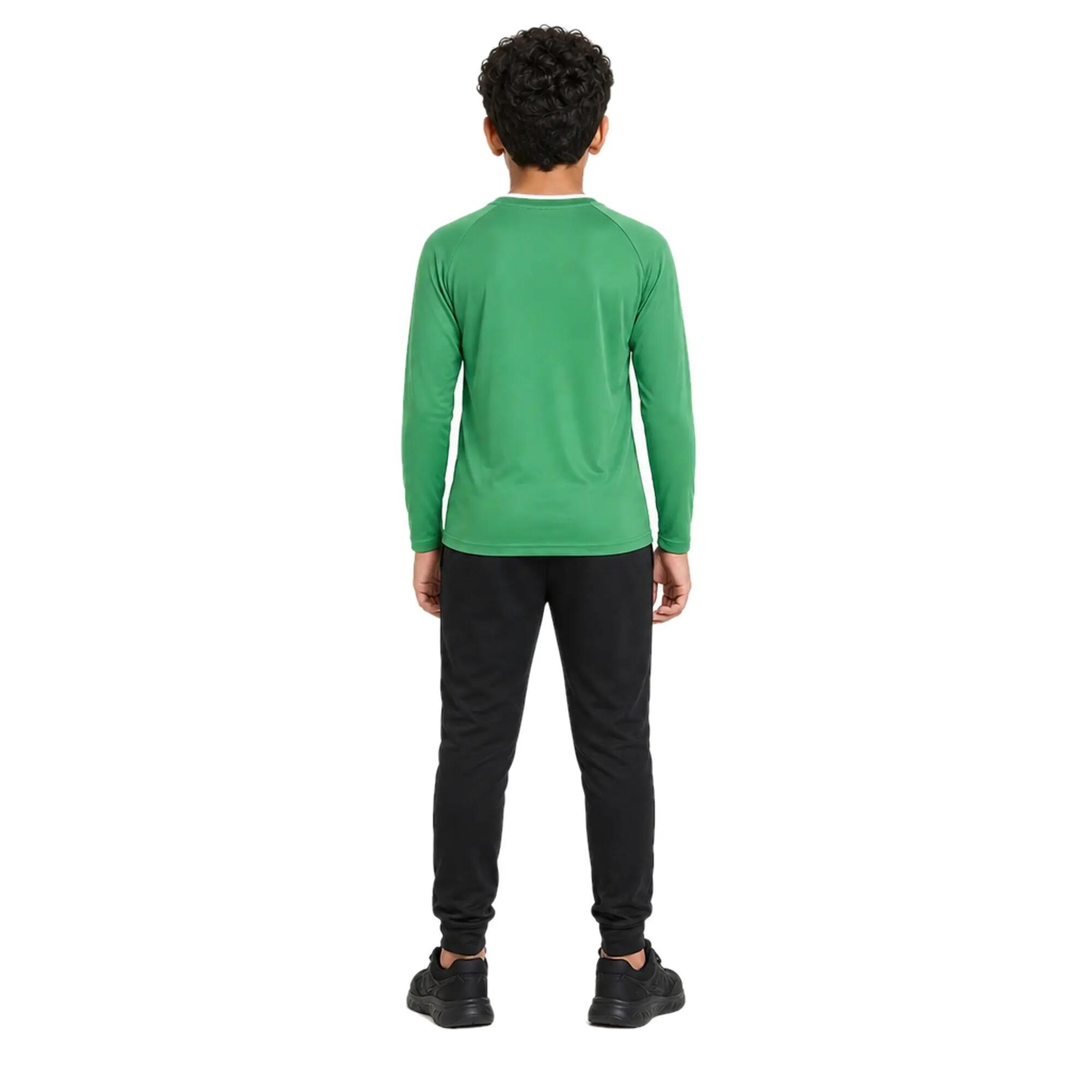 Men's Running Long Sleeve Breathable T-Shirt Green-White Junior 6/10