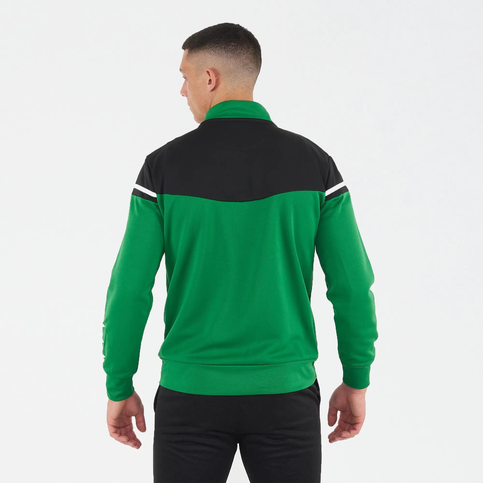 Men's Lightweight Trekking Jacket 100% Polyester Green-Black 2/8