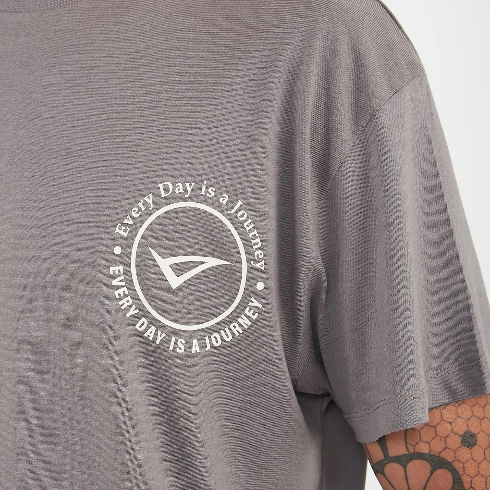T-shirt in cotone da uomo TRAVELER grigio scuro 4/6