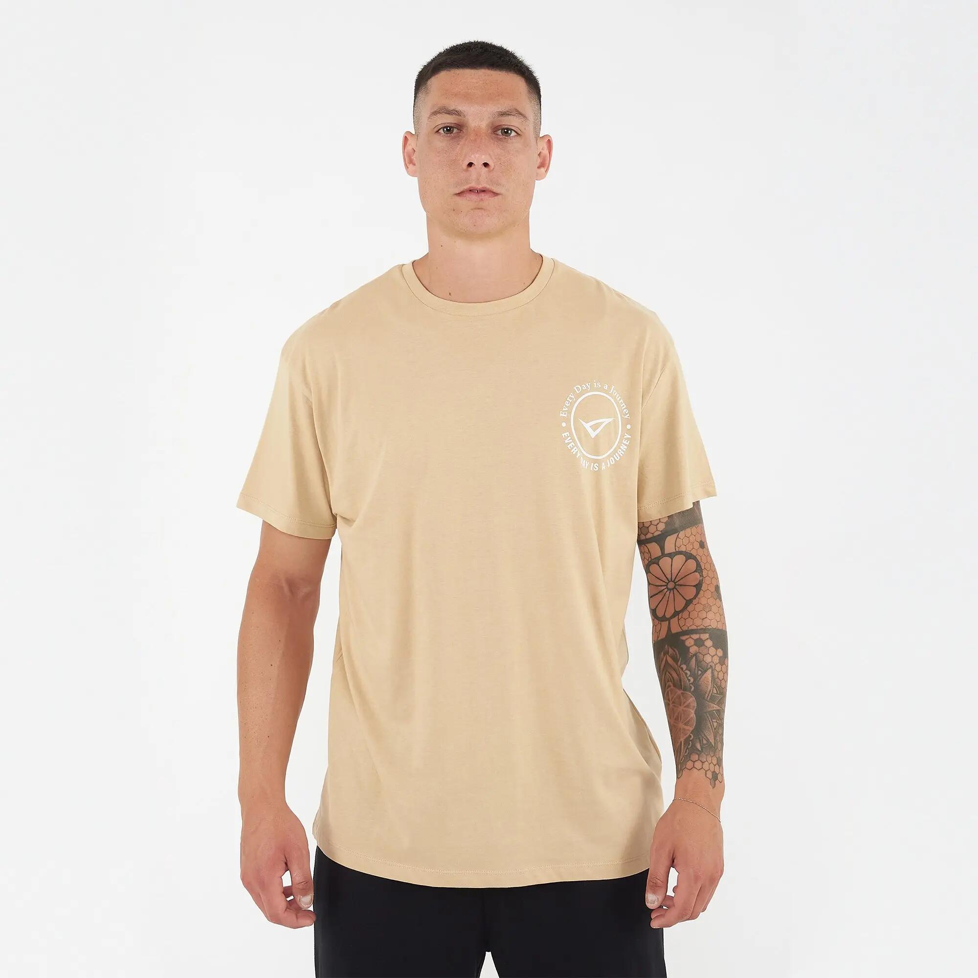 Cămașă bărbați TRAVELER bej 100% bumbac loose