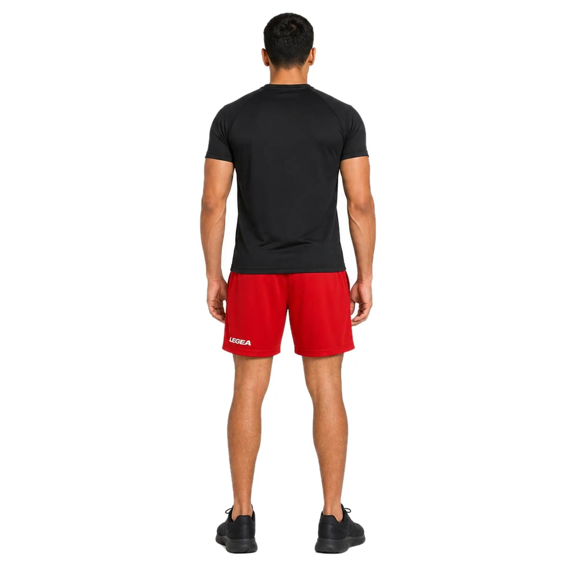 Pantaloncini da running Napoli in poliestere 100% rosso Junior 2/3