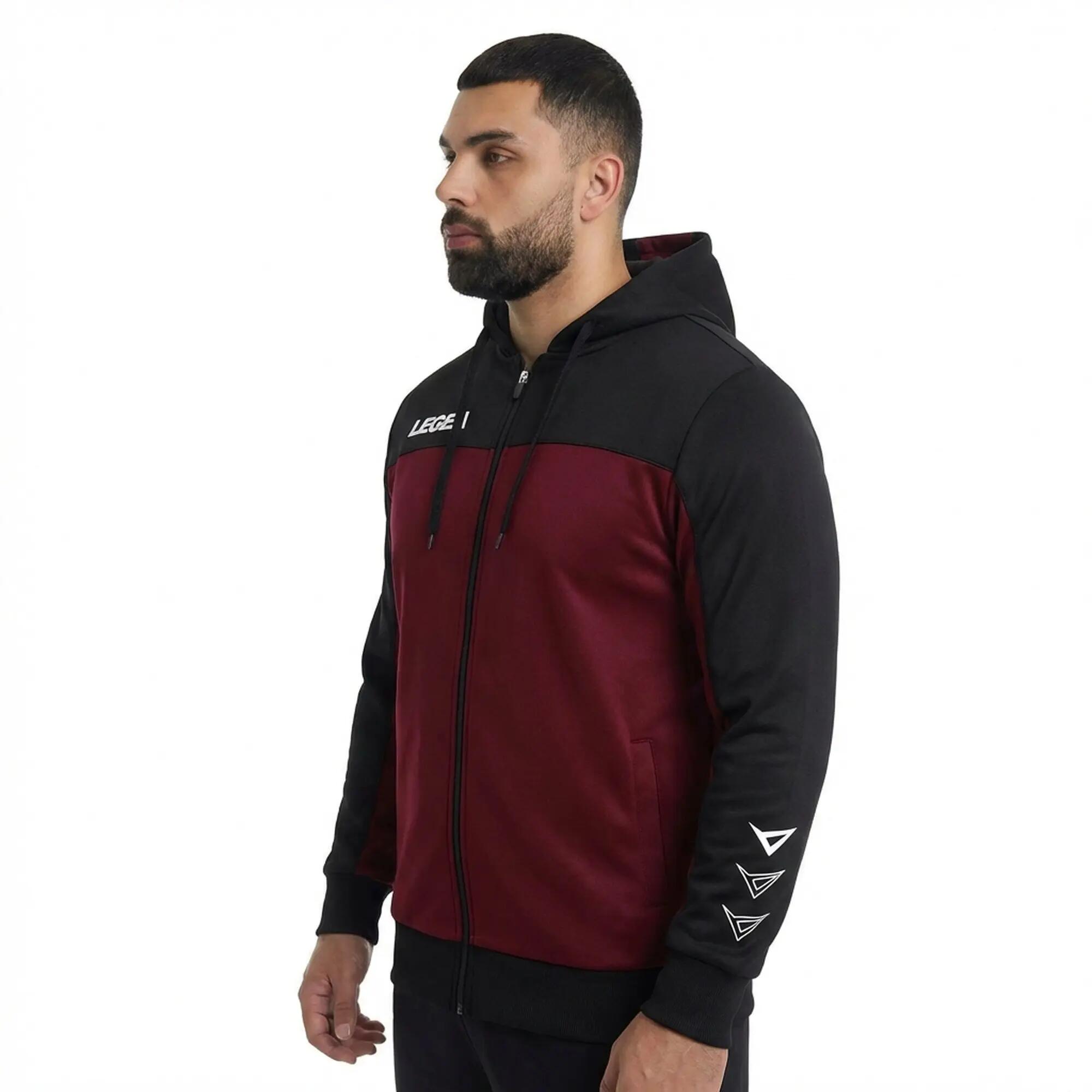 Chaqueta Flex oversize de running negro-granate 3/6