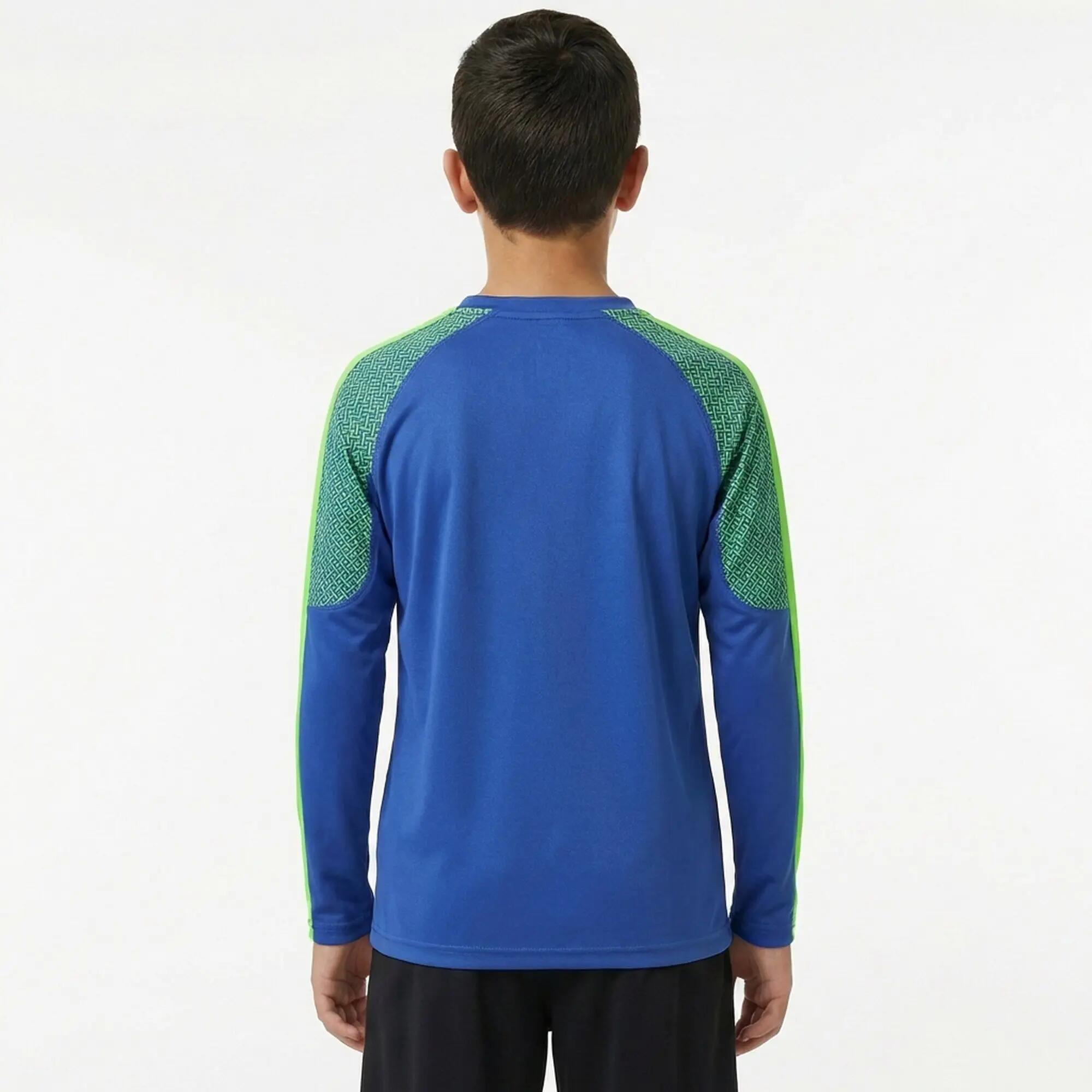 Lot de 10 maillots de football ATENE bleu ciel-vert fluo - taille 3XS (enfant) 2/6