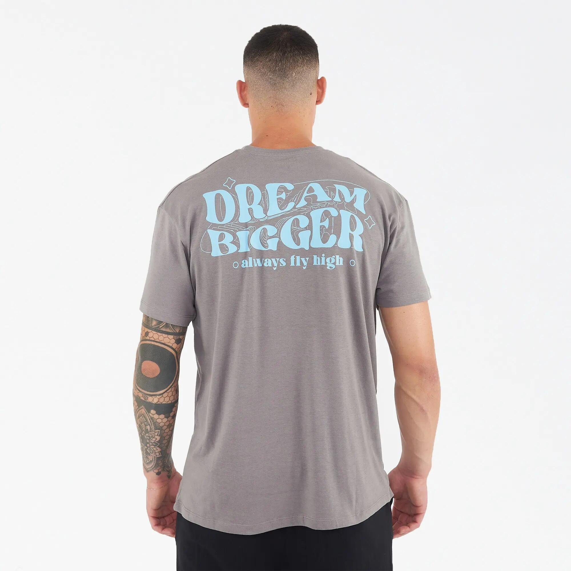 Camiseta De Algodão Bigger Cinza 3/6
