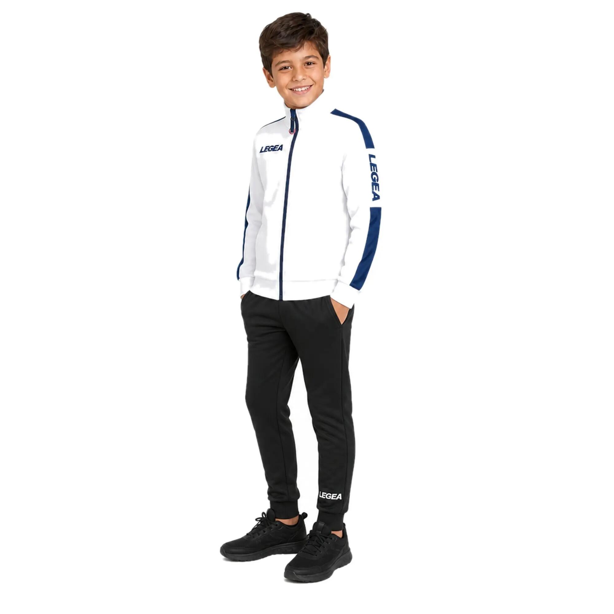 Jongens Hardloopjack California Wit-Blauw 3/3