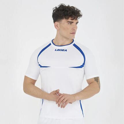 T-shirt de running homme à manches courtes respirant noir-blanc Junior