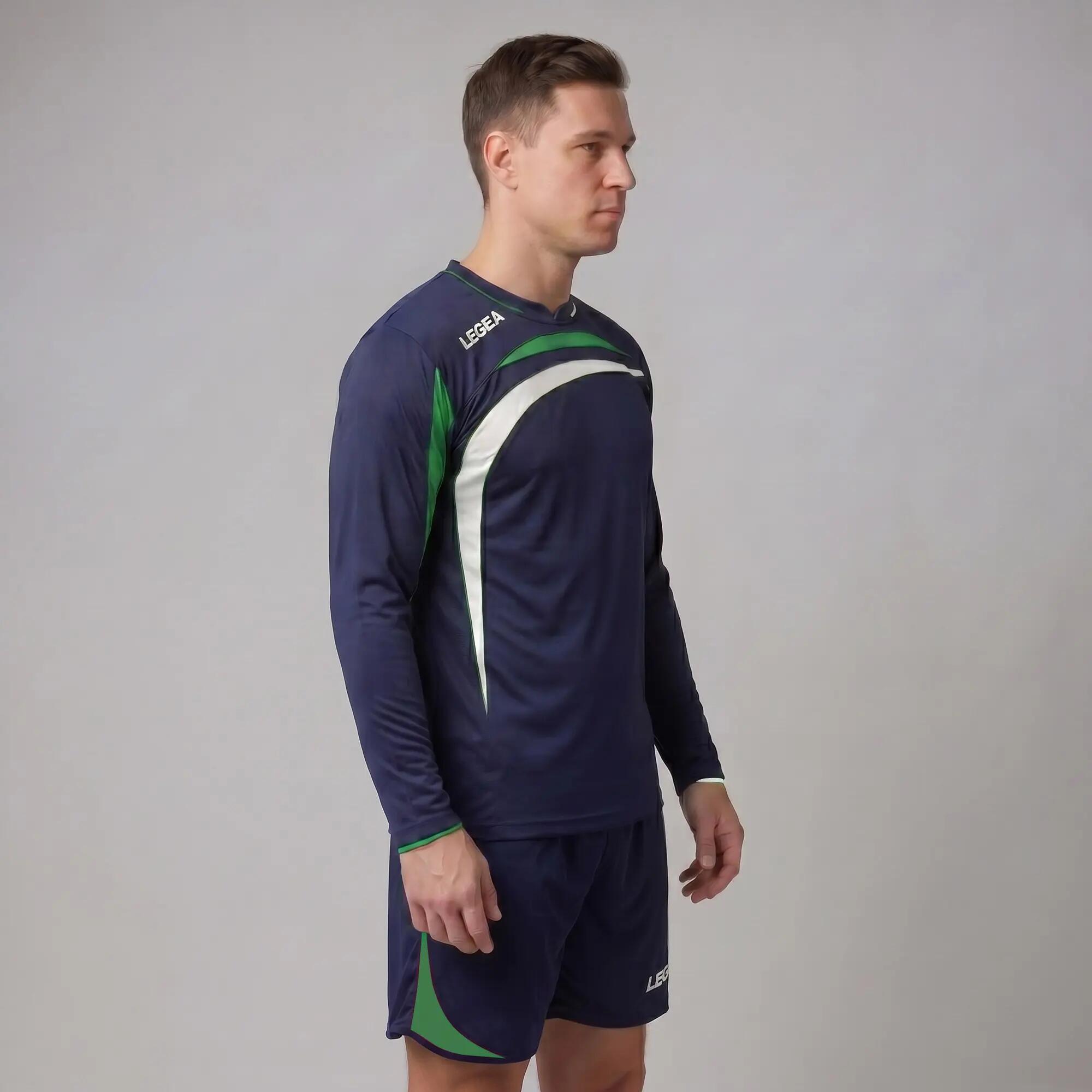 Men's Football Training Kit Long Sleeve Blue-Green Trondheim ML 4/4