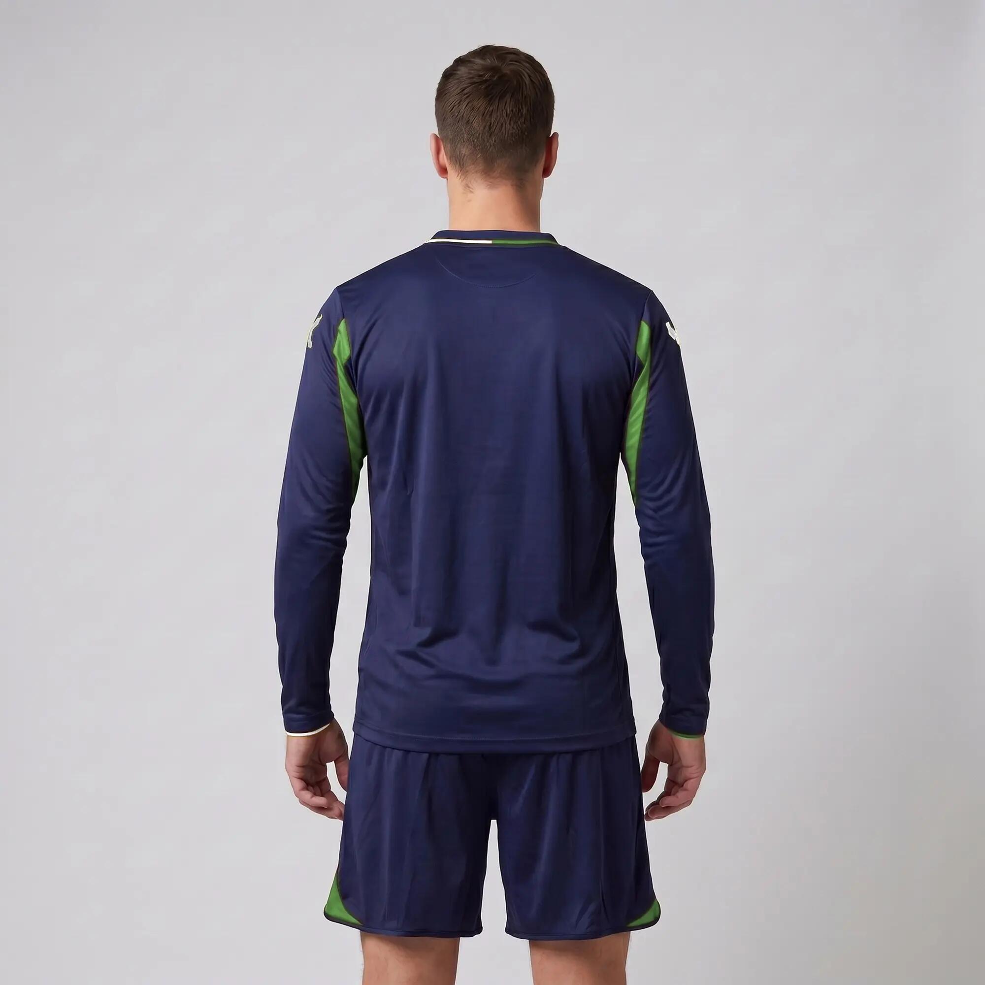 Men's Football Training Kit Long Sleeve Blue-Green Trondheim ML 2/4