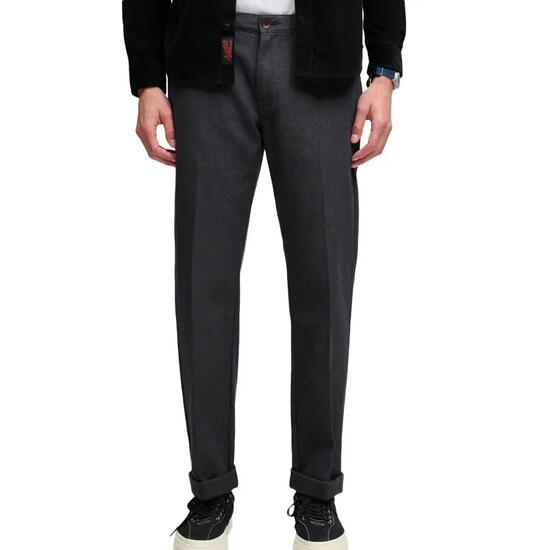 Pantalon fluide Regular Gris Homme Superdry Premium Textured