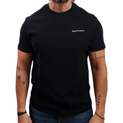 Superdry Essential T-Shirt für Herren, Schwarz/Creme