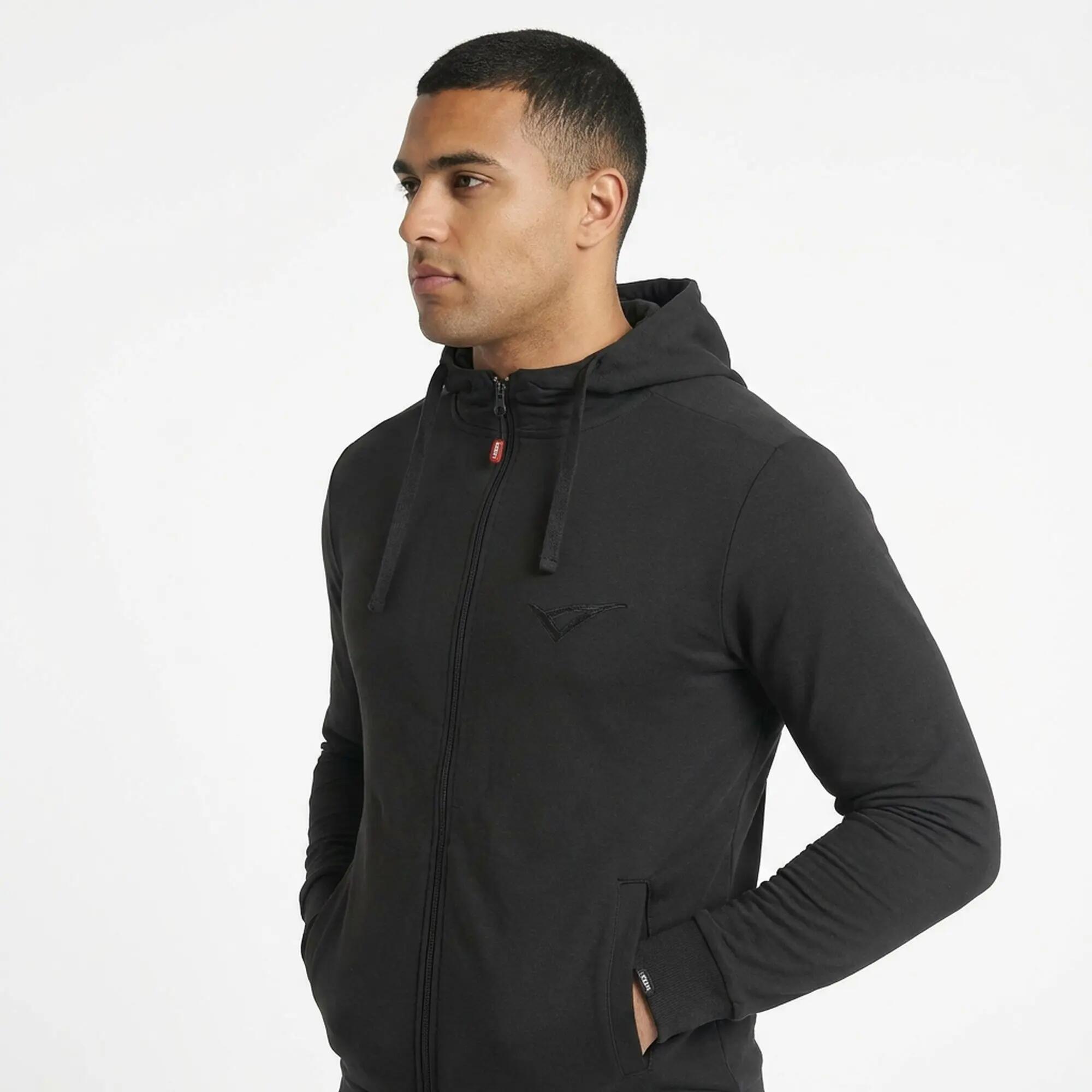 Jachetă sport ușoară cu glugă MAYA oversized neagră 4/7