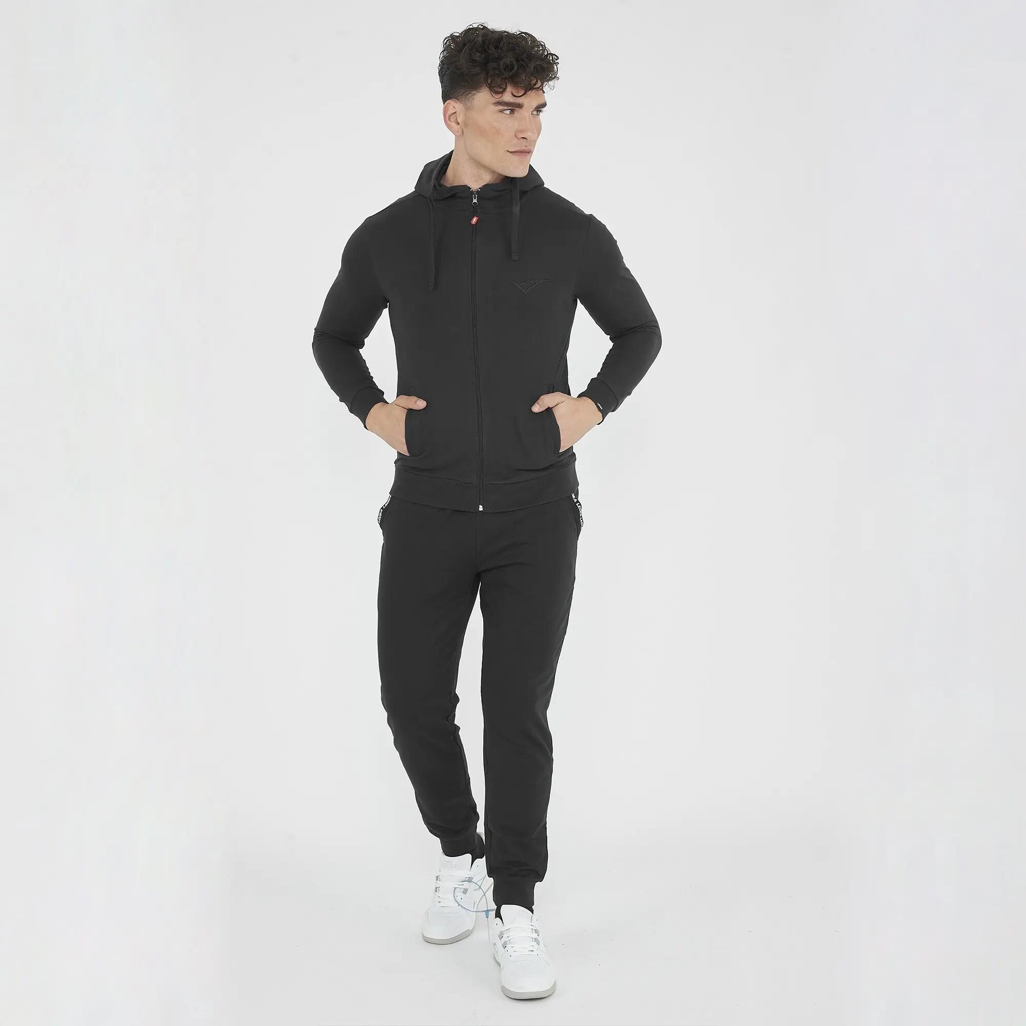 Jachetă sport ușoară cu glugă MAYA oversized neagră 3/7