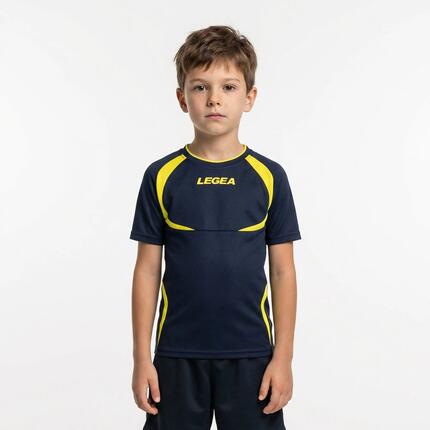 T-shirt de running homme à manches courtes respirant noir-blanc Junior