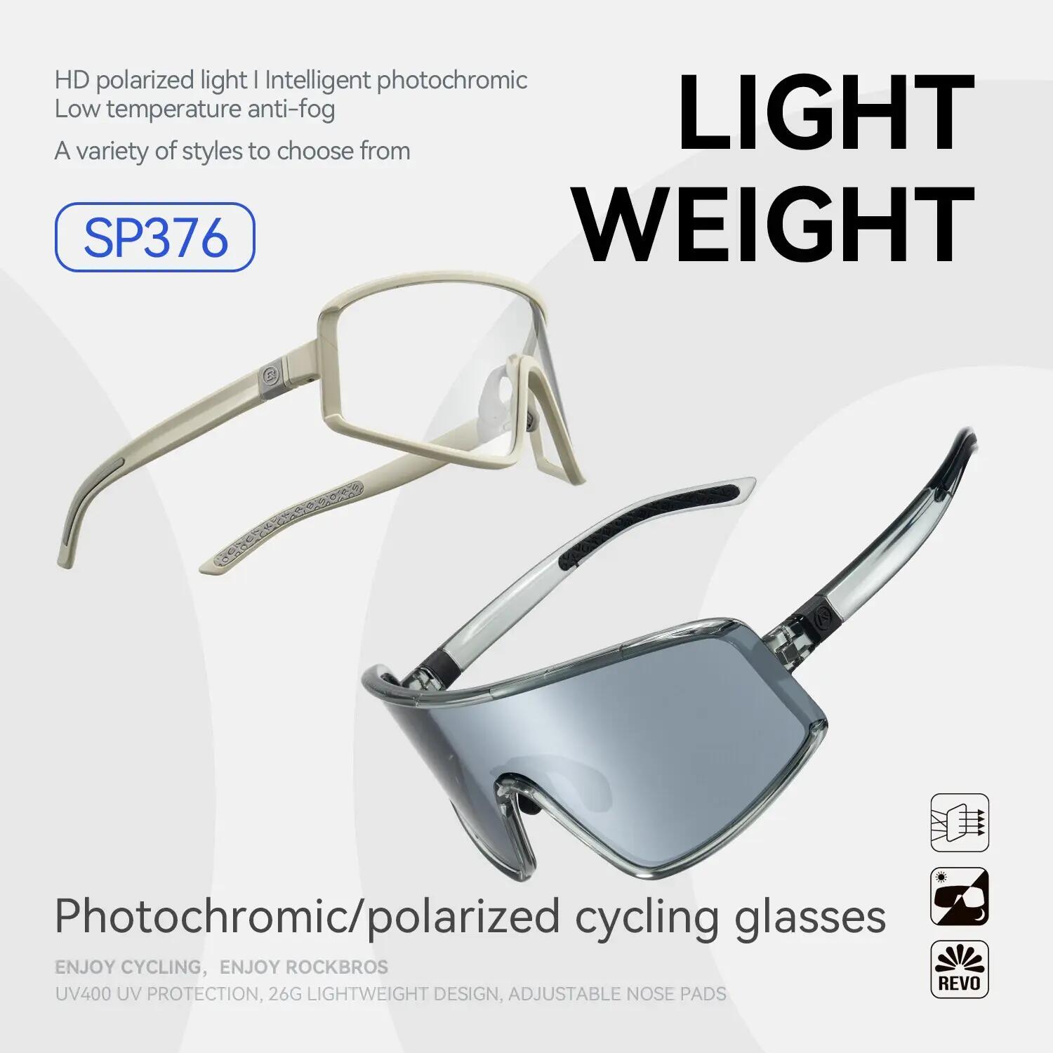 Ochelari ciclism ROCKBROS fotocromatici anti-aburire UV400 reglabili 3/3